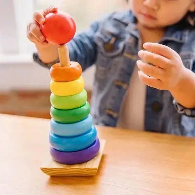 Jouet en Bois - WoodenToys™ - Tour arc - en - ciel - Galaxiejouets