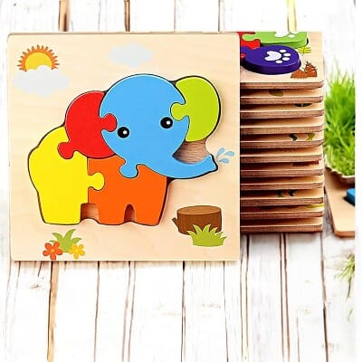 Puzzle en Bois - PuzzlePals™ - Éléphant - Galaxiejouets