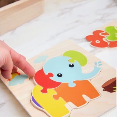 Puzzle en Bois - PuzzlePals™ - Éléphant - Galaxiejouets