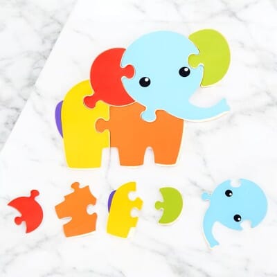 Puzzle en Bois - PuzzlePals™ - Éléphant - Galaxiejouets