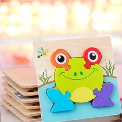 Puzzle en Bois - PuzzlePals™ - Grenouille - Galaxiejouets