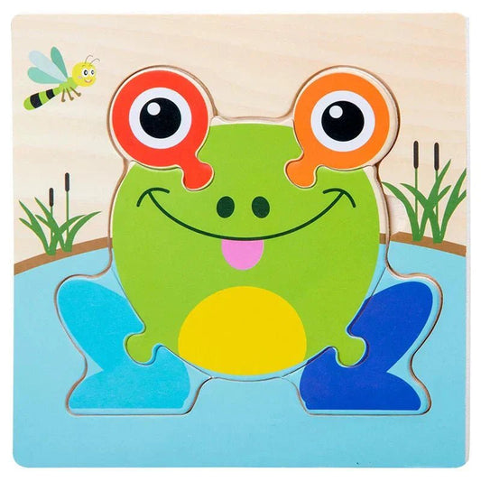 Puzzle en Bois - PuzzlePals™ - Grenouille - Galaxiejouets