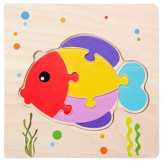 Puzzle en Bois - PuzzlePals™ - Poisson - Galaxiejouets