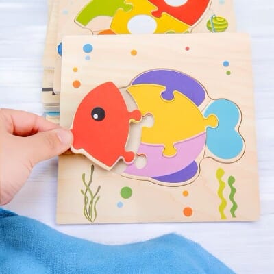 Puzzle en Bois - PuzzlePals™ - Poisson - Galaxiejouets
