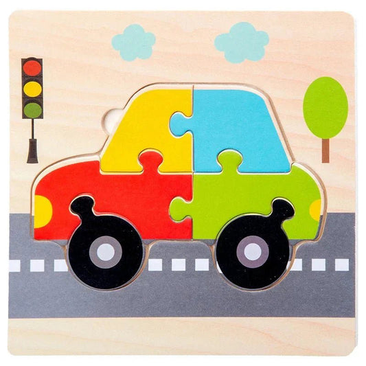 Puzzle en Bois - PuzzlePals™ - Voiture - Galaxiejouets