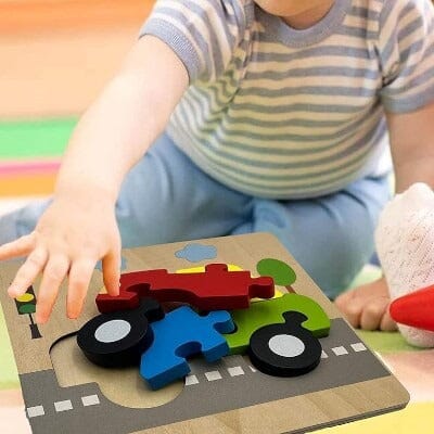 Puzzle en Bois - PuzzlePals™ - Voiture - Galaxiejouets