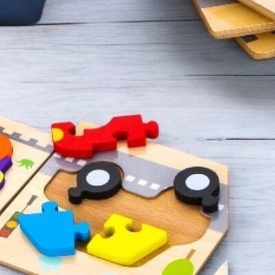 Puzzle en Bois - PuzzlePals™ - Voiture - Galaxiejouets