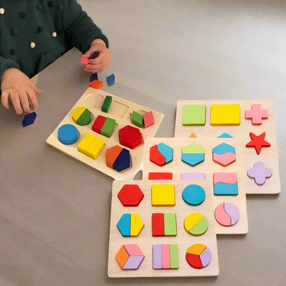 Puzzle en bois - WoodStack™ - Formes Géométriques - Galaxiejouets